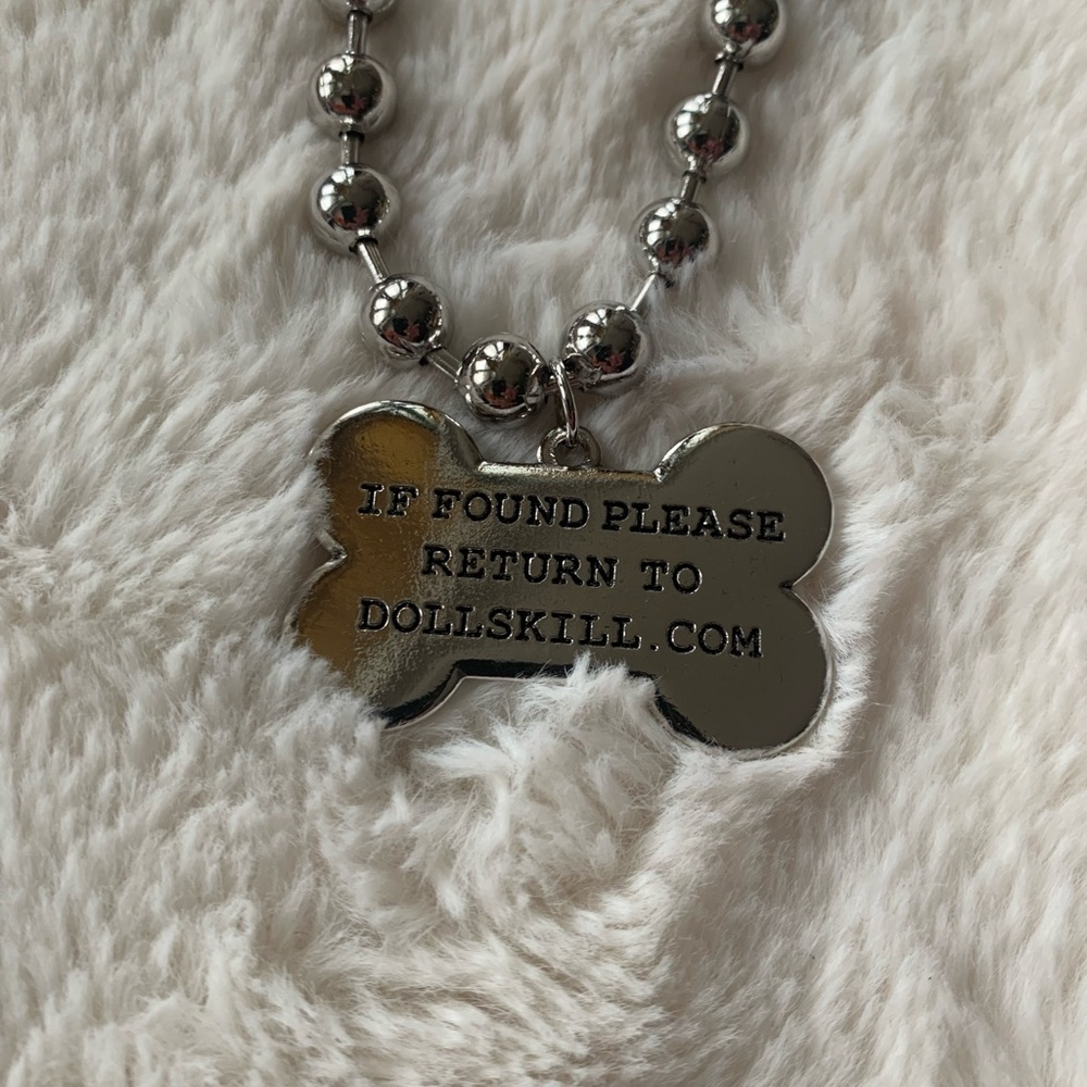 Dolls Kill dog tag necklace